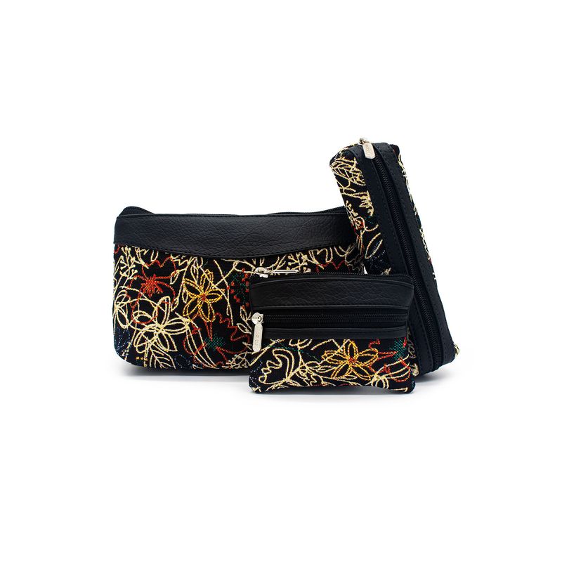 MACOLY - Cosmetiquera monedero y porta lapiz negro x yacar valparaiso