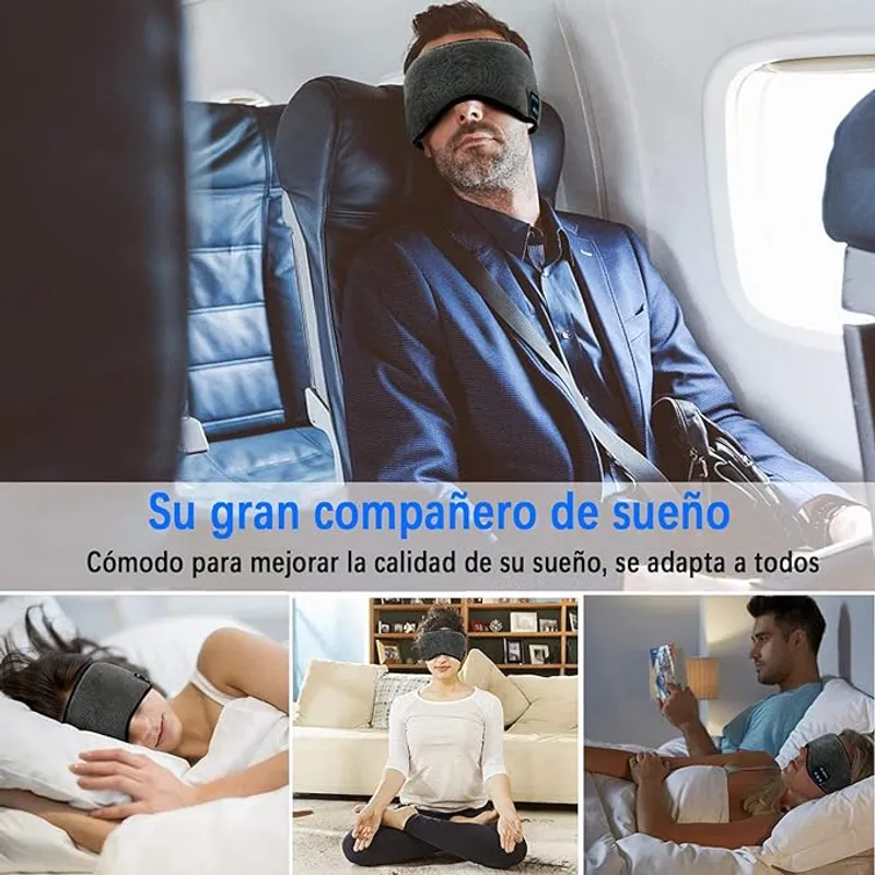Máscara Para Dormir Antifaz Con Auriculares Bluetooth 5.0 GRIS GENERICO |  falabella.com