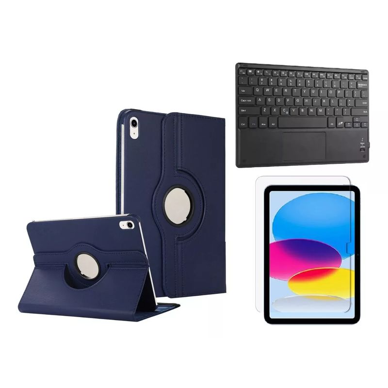 GENERICO - Estuche 360 Para Tablet Samsung A9 Plus X210 X215 + Vidrio + Teclado