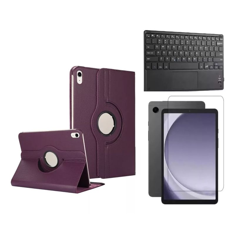 GENERICO - Estuche 360 Para Tablet + Vidrio + Teclado SAMSUNG A9 PLUS X210 X215