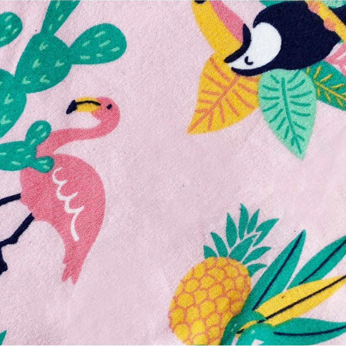 WAWAW - Pañoleta para perro talla XL rosa loros, piñas y flamingos Wawaw