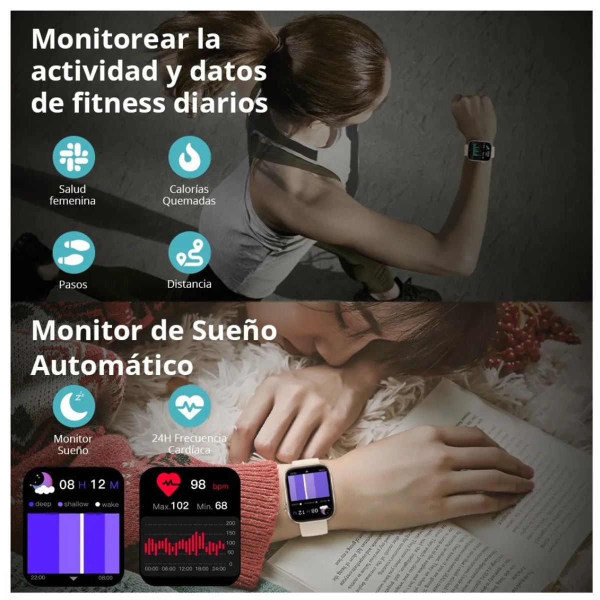 COLMI - Reloj Inteligente Mujer Llamadas Asistente De Voz Reloj Smartwatch