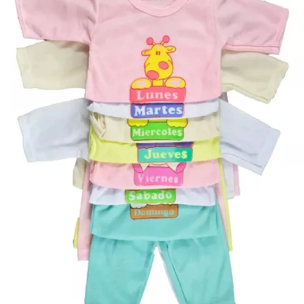MUNDO BEBE - Semanario 14 piezas bebe multicolor 0-3 meses
