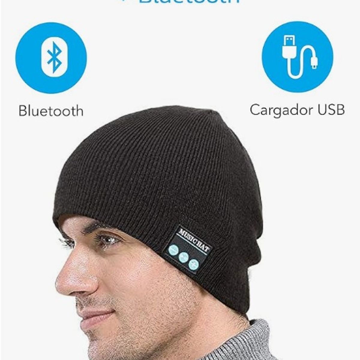 GENERAL - Gorro Pasamontaña Auriculares Bluetooth Altavoz Micrófono Llamadas