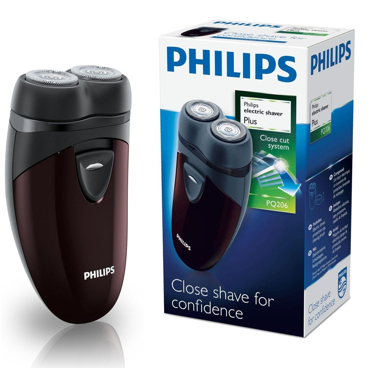 PHILIPS - Afeitadora Eléctrica Portátil Inalámbrica Philips PQ206