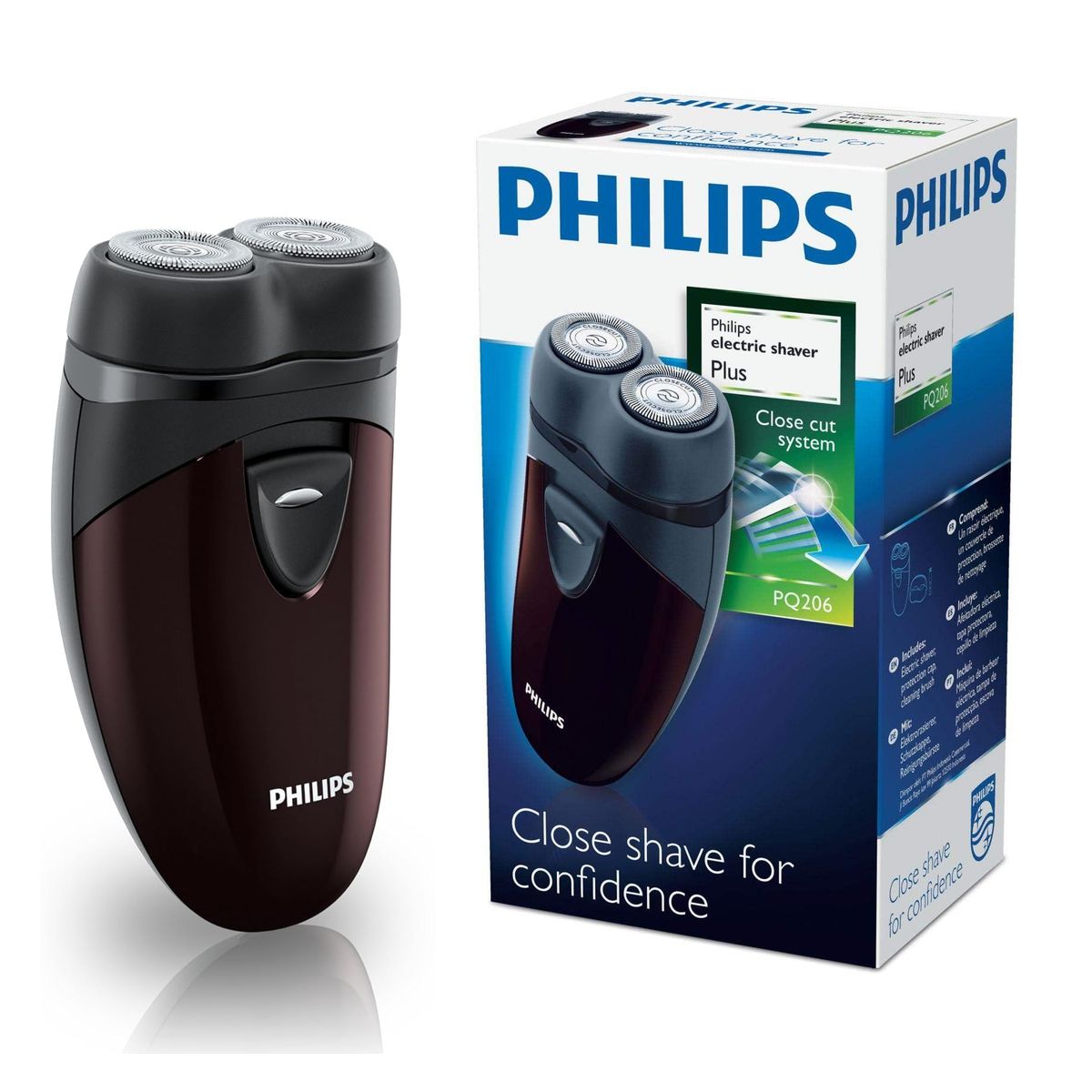 PHILIPS - Afeitadora Eléctrica Portátil Inalámbrica Philips PQ206