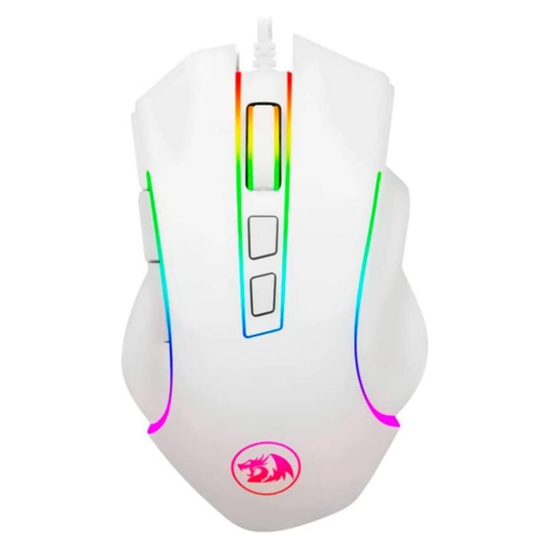 REDRAGON - Mouse Gamer Redragon M607W Griffin, RGB 7200 DPI 8 Botones, Bl