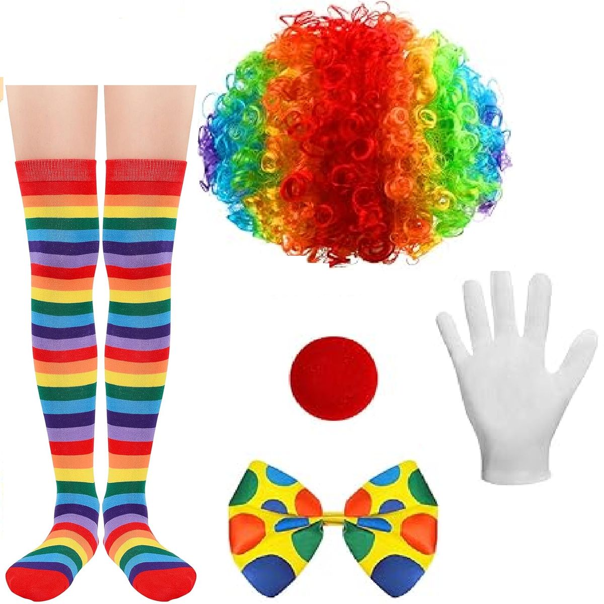 GENERICO - Accesorios De Disfraz De Payaso Cosplay 5 Piezas Unisex