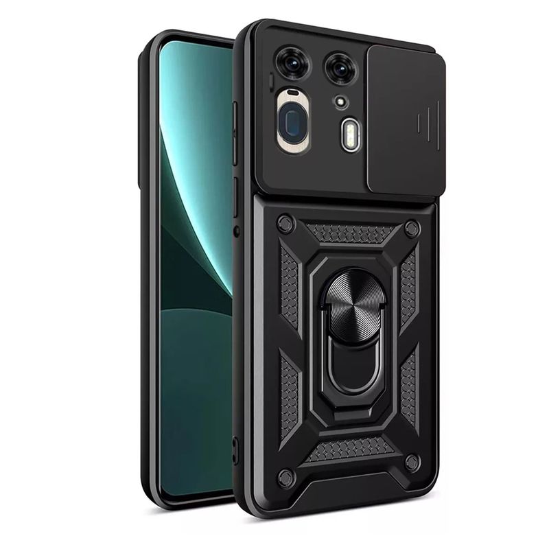 GENERICO - Estuche Case Protector Slider Compatible Motorola Edge 50 Ultra Negro