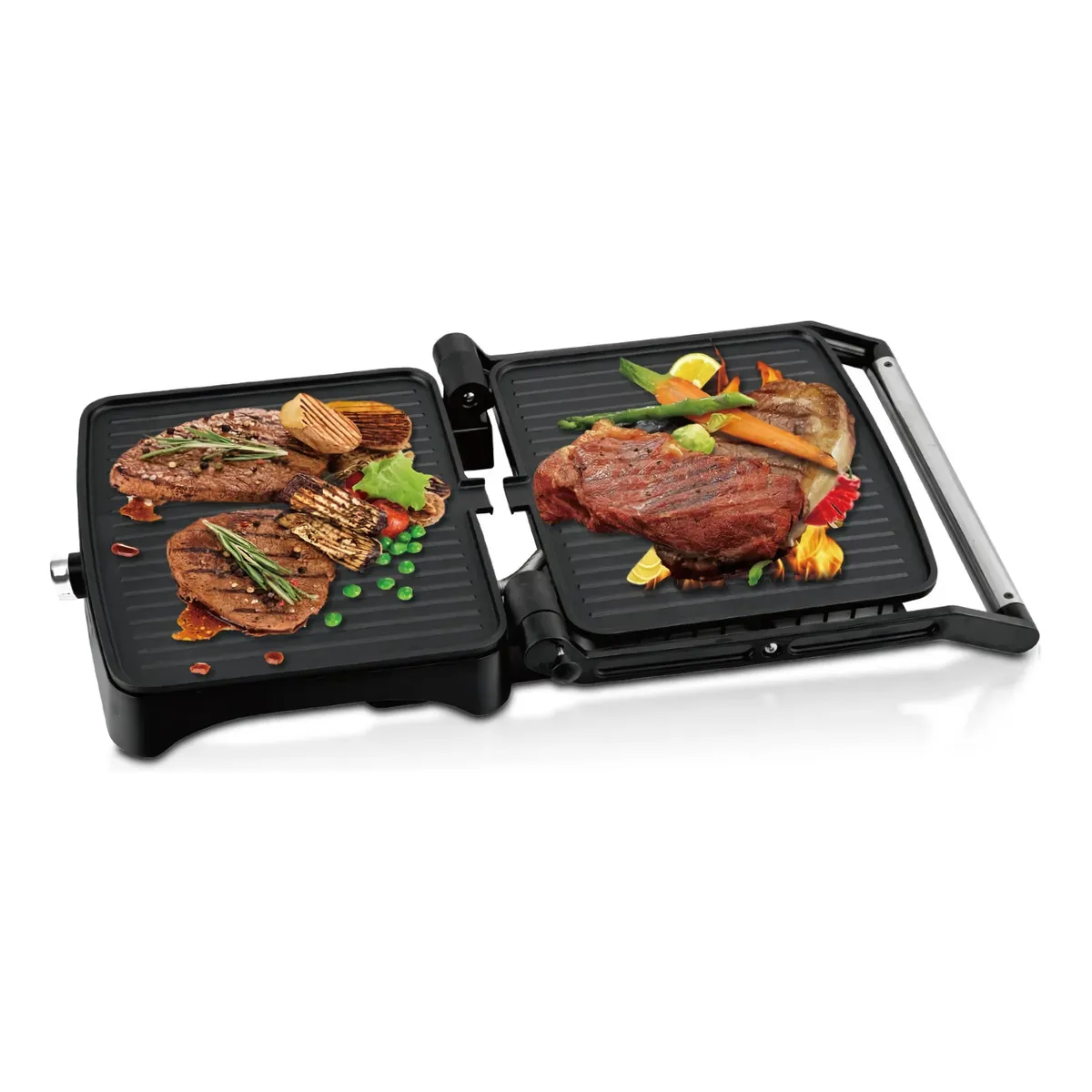 GENERICO - Parrilla Eléctrica Multifunción Tostadora Sandwichera Hogar