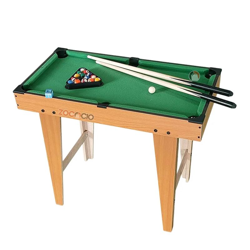 ZOCOCIO - Mini Billar Pool Mesa De Billar De Madera Con Tacos Y Bolas