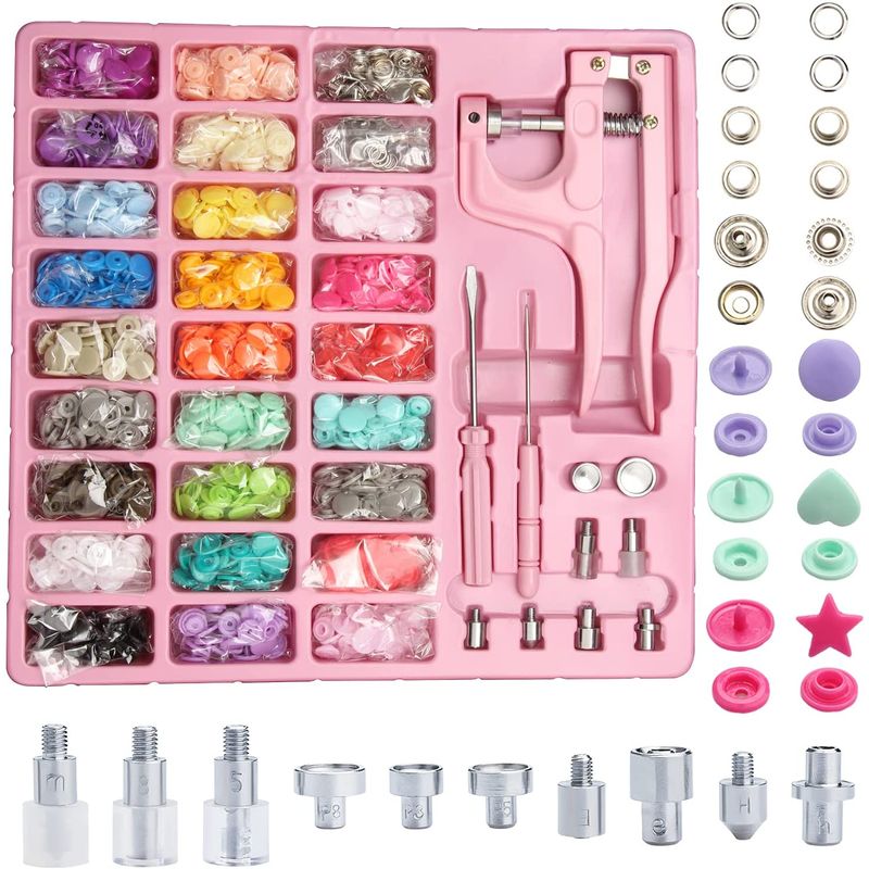 GENERICO - Botón De Presión De Pinza Para Ropa, 26 Colores 300 Juegos