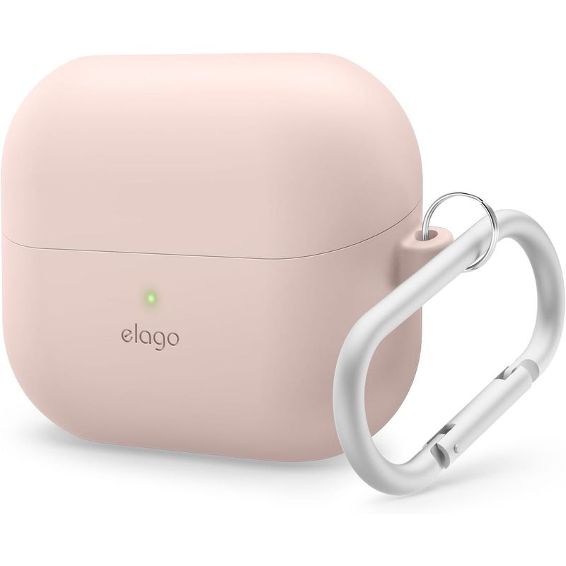 ELAGO - ELAGO Estuche Compatible Galaxy Buds 3 / Buds 3 Pro Con Arnés Rosado.