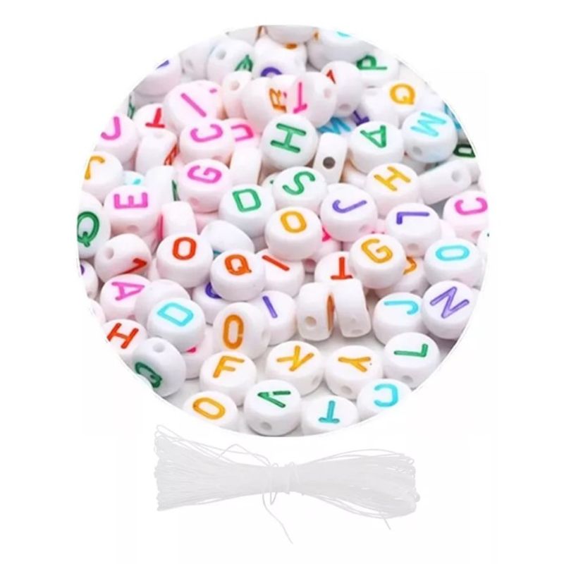 GENERICO - Letras De Acrílico Cuentas Para Bisutería Pulseras Collares