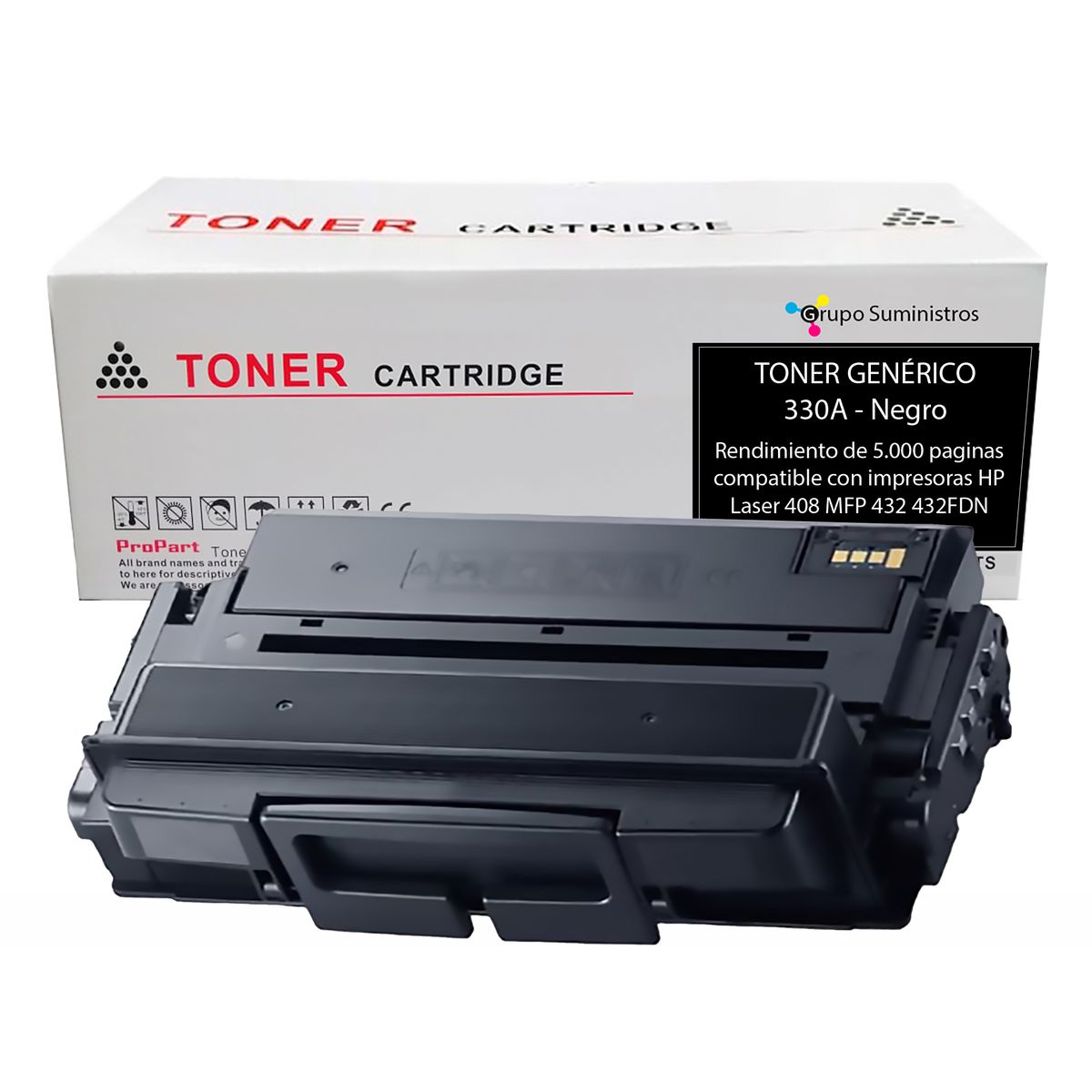 PREMIUM - Tóner 330A Genérico Negro Para Impresoras HP Laser 408 MFP 432