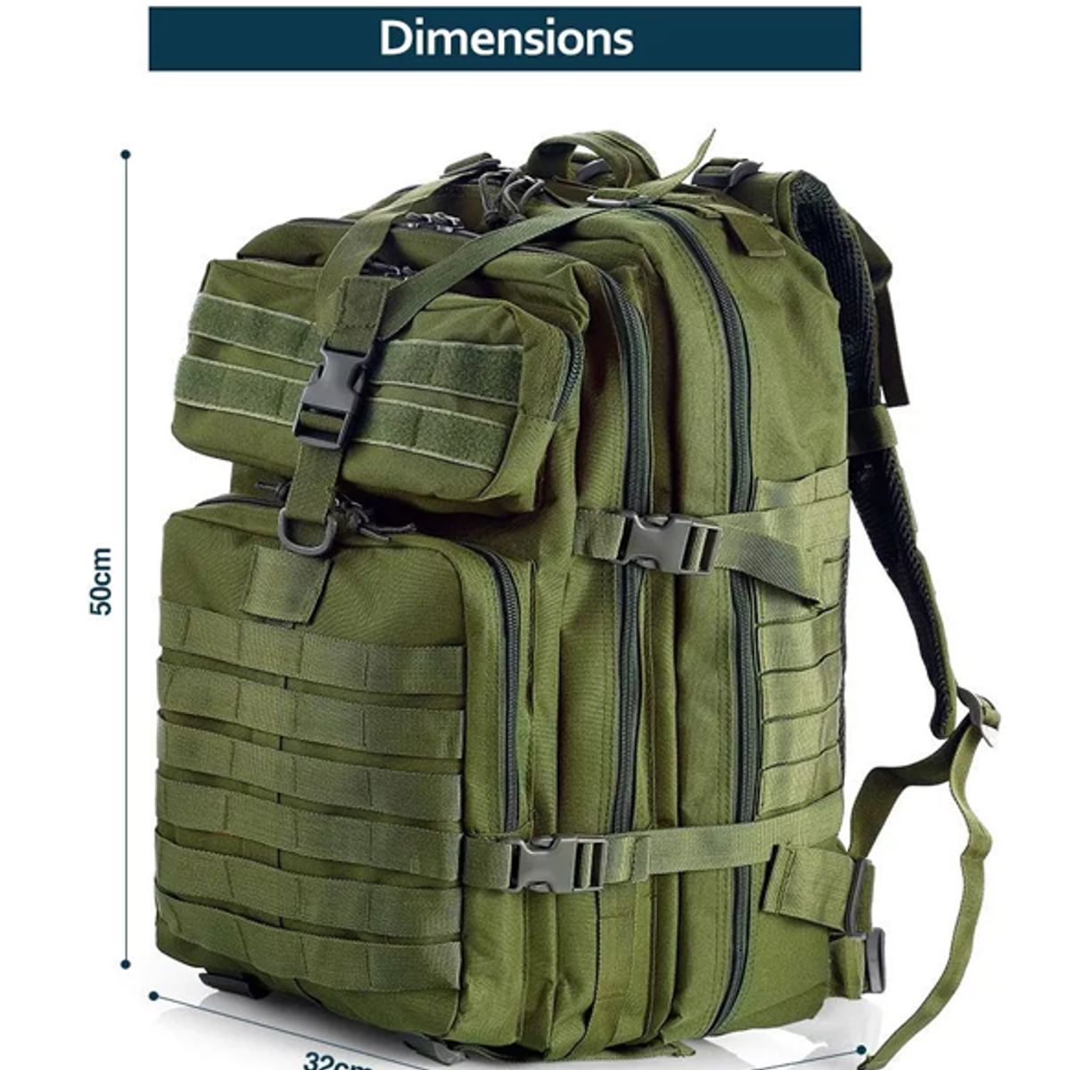DISTRIBUCIONES GUZ SAS - Mochila Militar Táctica De Asalto Mochila Portatil 50 L