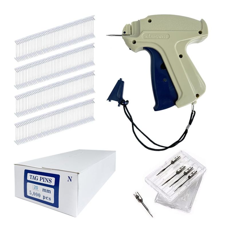 GENERICO - Kit Pistola Etiquetadora Ropa + 5000 Plastiflechas +5 Agujas