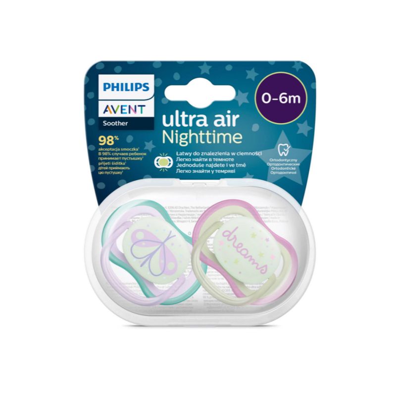 AVENT - Chupo Ultra Air 0-6M X2 MariposaSueño - Avent - SCF37619