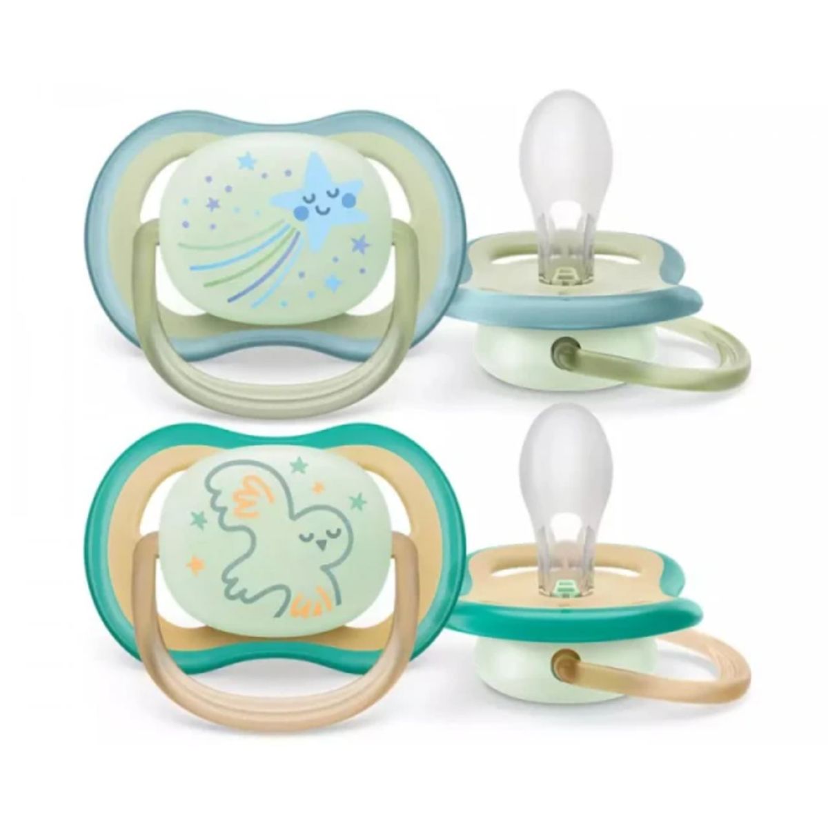 AVENT - Chupo Ultra Air 0-6M X2 EstrellaPaloma - Avent - SCF37618