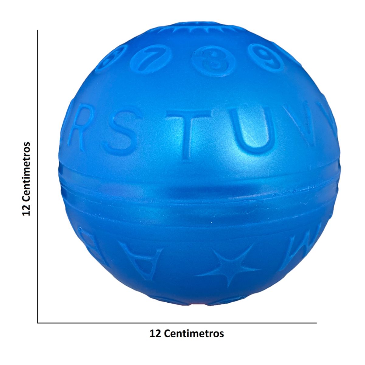 GOLTY - Pelota De Letras, Caucho Adecuado Para Niños, # 7 Azul
