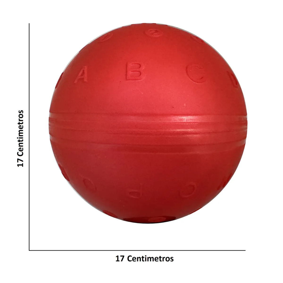GOLTY - Pelota De Letras, Caucho Adecuado Para Niños, # 7 Rojo