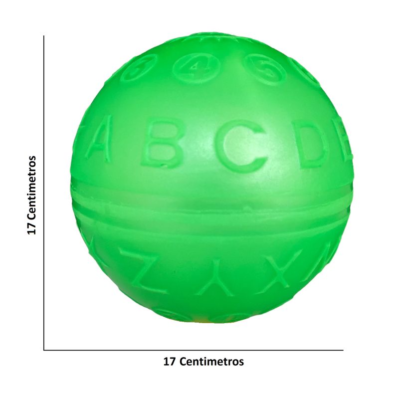 GOLTY - Pelota De Letras, Caucho Adecuado Para Niños, # 7 Verde