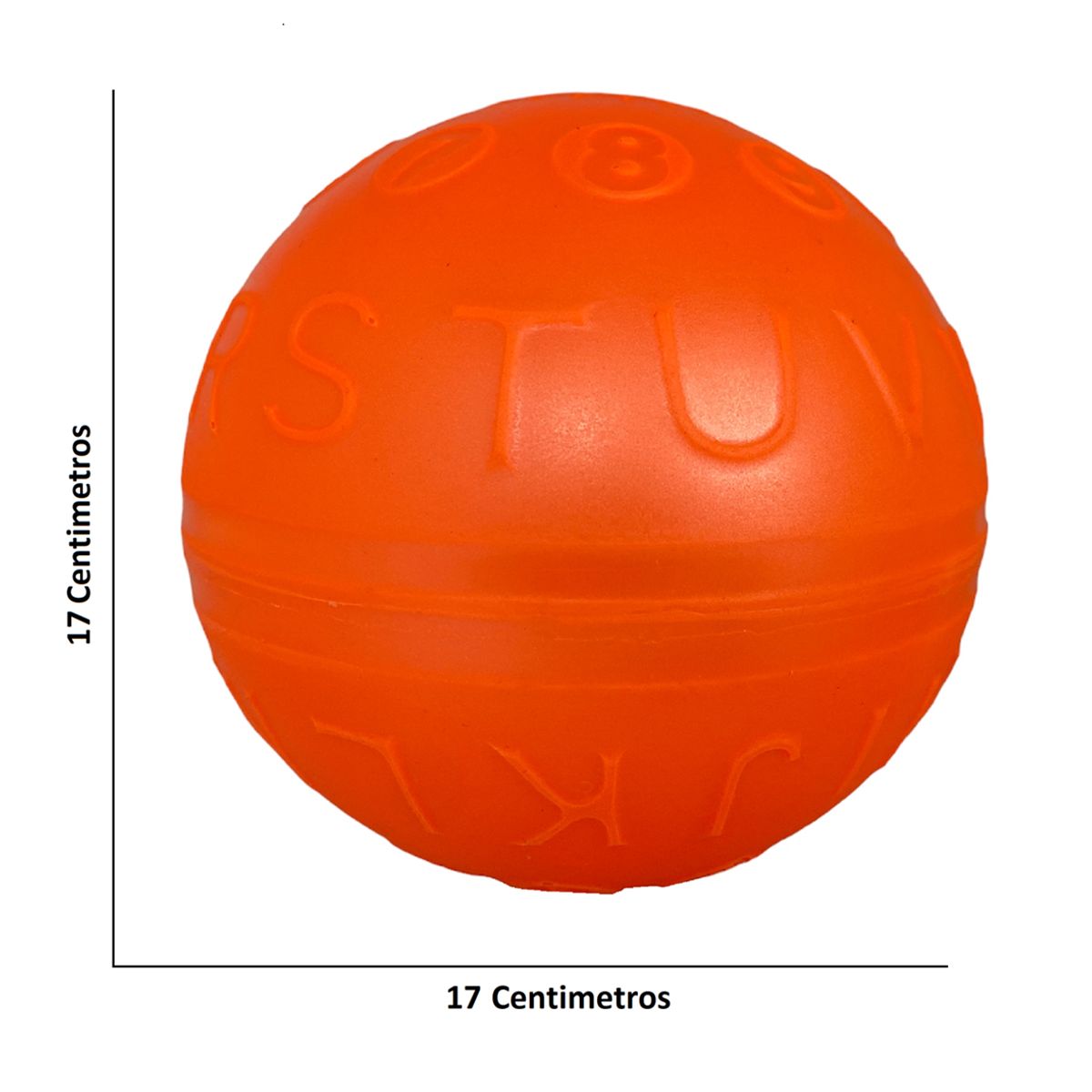 GOLTY - Pelota De Letras, Caucho Adecuado Para Niños, # 7 Naranja