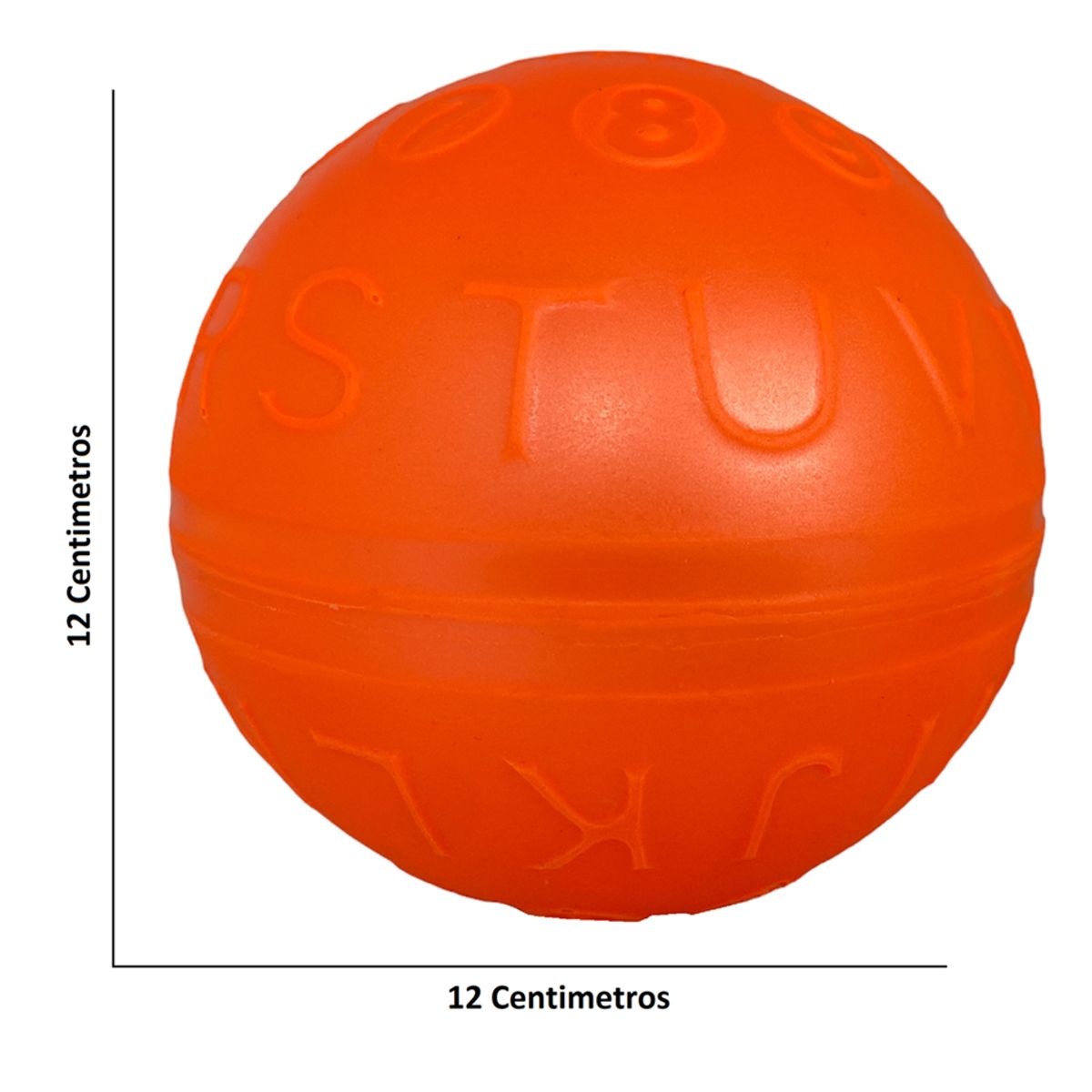 GOLTY - Pelota De Letras, Caucho Adecuado Para Niños, # 5 Naranja