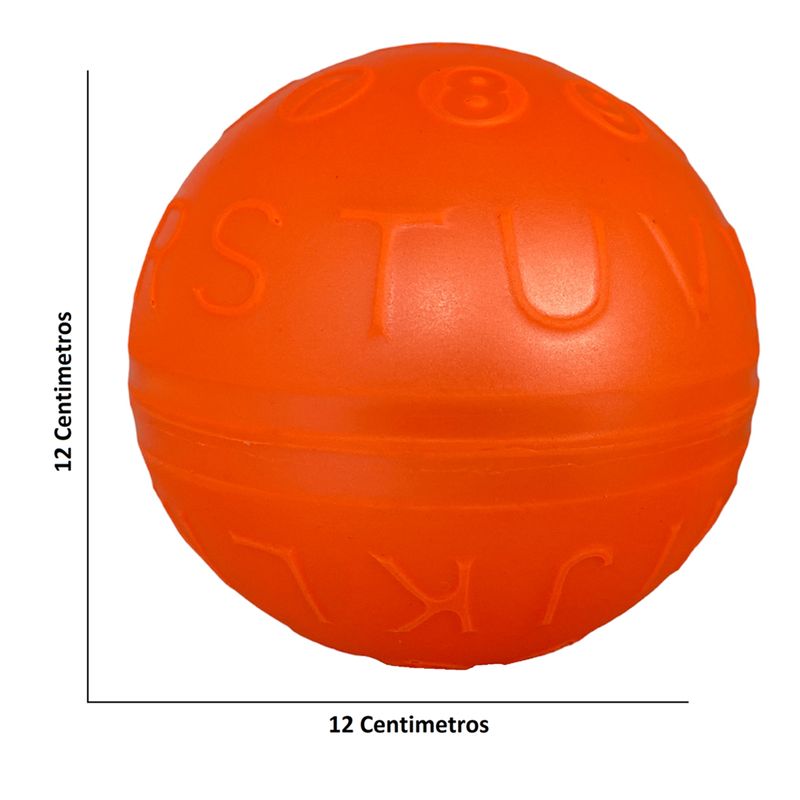 GOLTY - Pelota De Letras, Caucho Adecuado Para Niños, # 5 Naranja