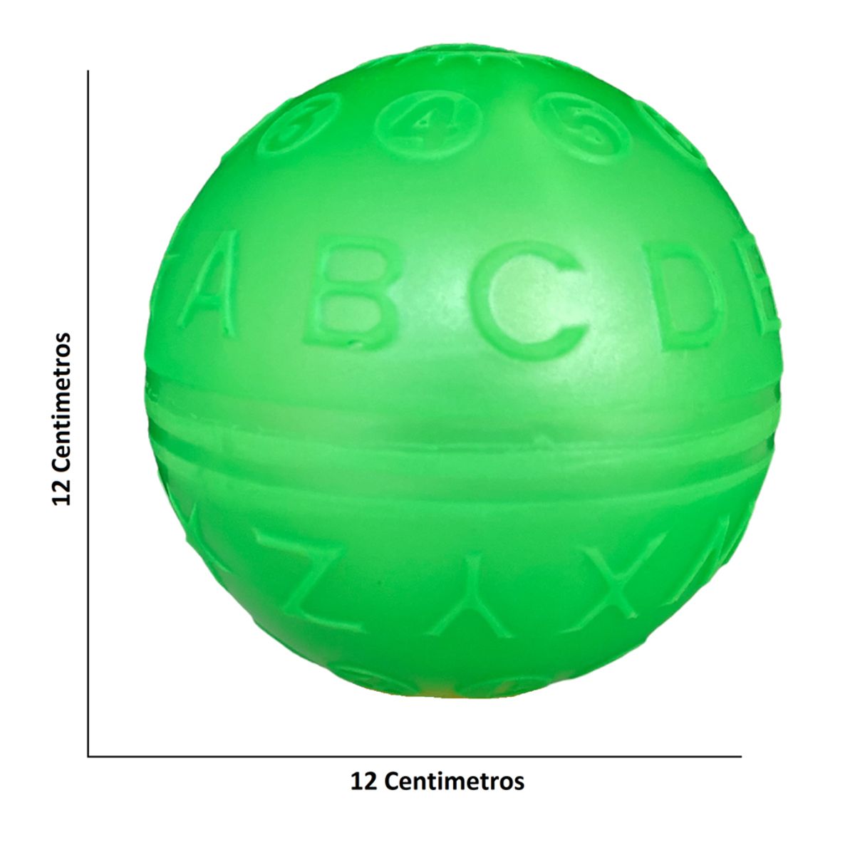 GOLTY - Pelota De Letras, Caucho Adecuado Para Niños, # 5 Verde