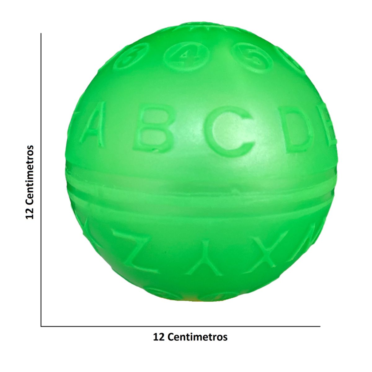 GOLTY - Pelota De Letras, Caucho Adecuado Para Niños, # 5 Verde