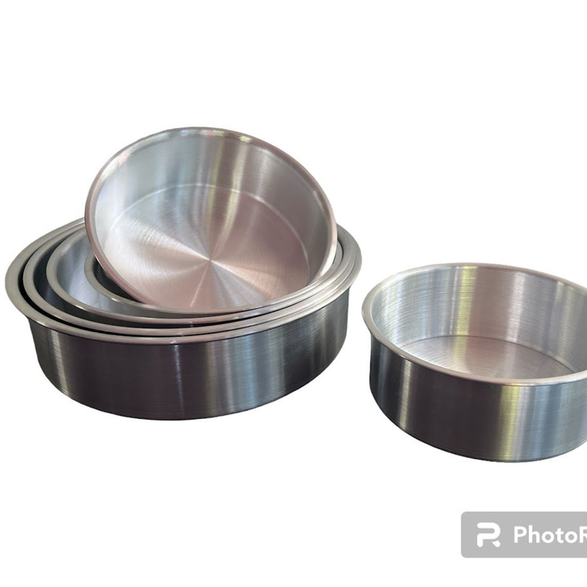 GENERICO - JUEGO DE MOLDES PARA TORTA X6 EN ALUMINIO