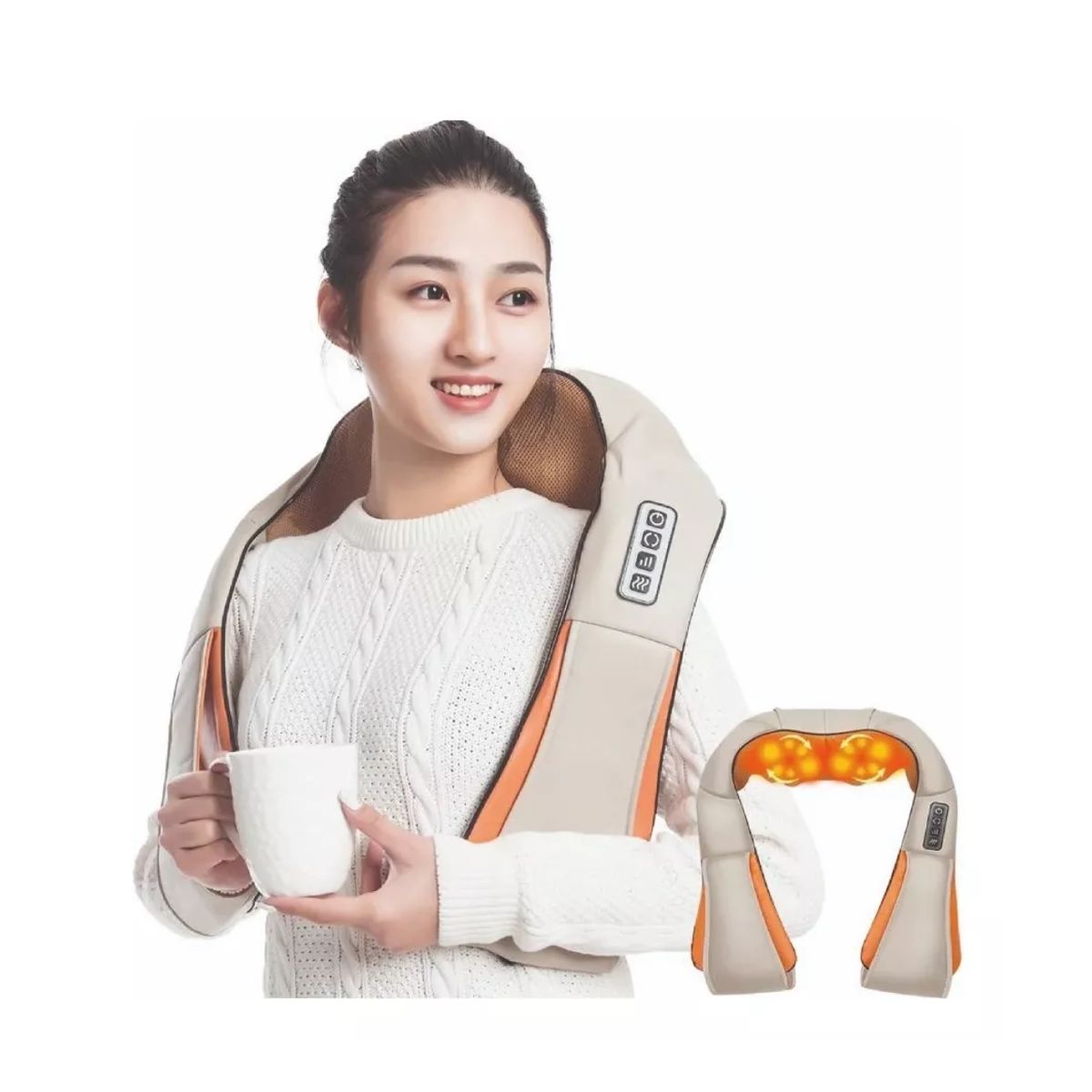 GENERICO - Masajeador Cervical Electrico Espalda Cuello Vibracion