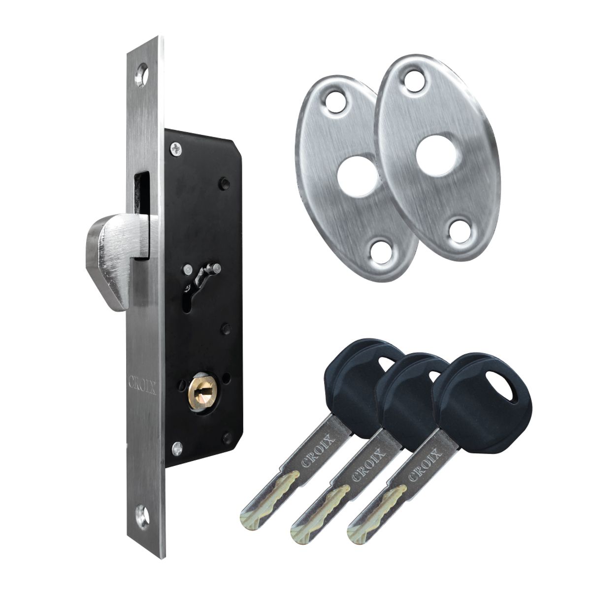 GENERICO - Cerradura auxiliar Croix llave tipo regata pasador de gancho - TK802