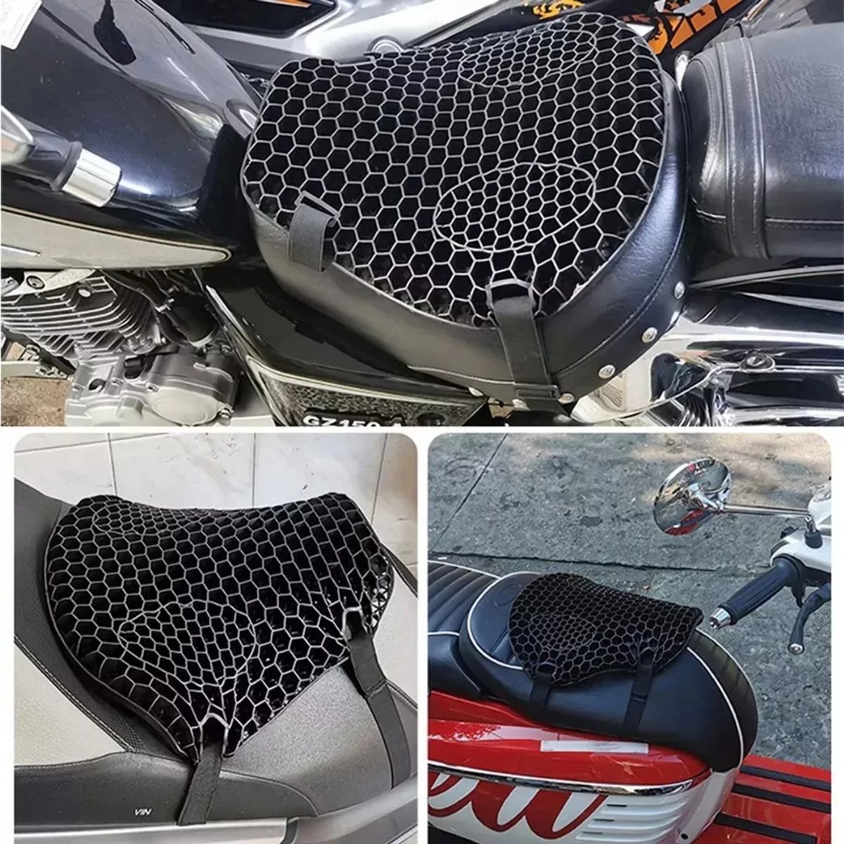 MILOPTS - Cojín Universal Para Moto de Silicona Gel