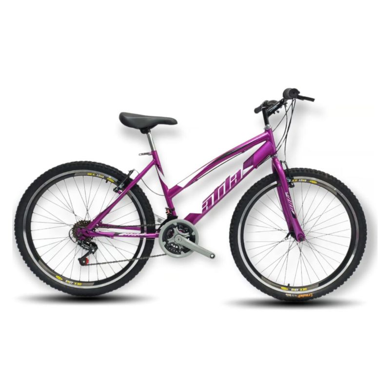 ATILA - Bicicleta Todo Terreno Rin 24 Doble Atila,18 Cambios-Violeta