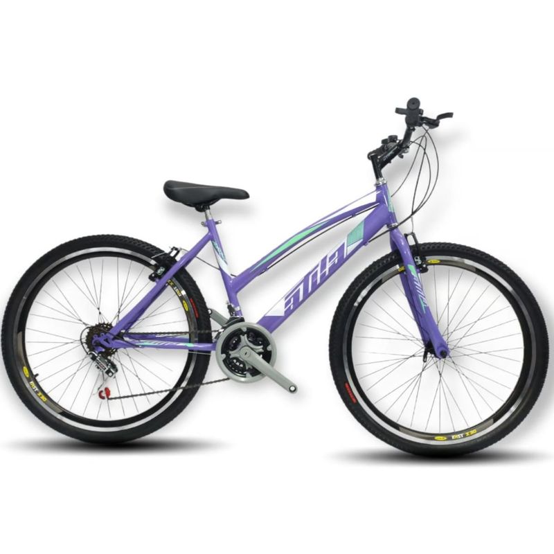 ATILA - Bicicleta Todo Terreno Rin 24 Doble Atila,18 Cambios-Lila