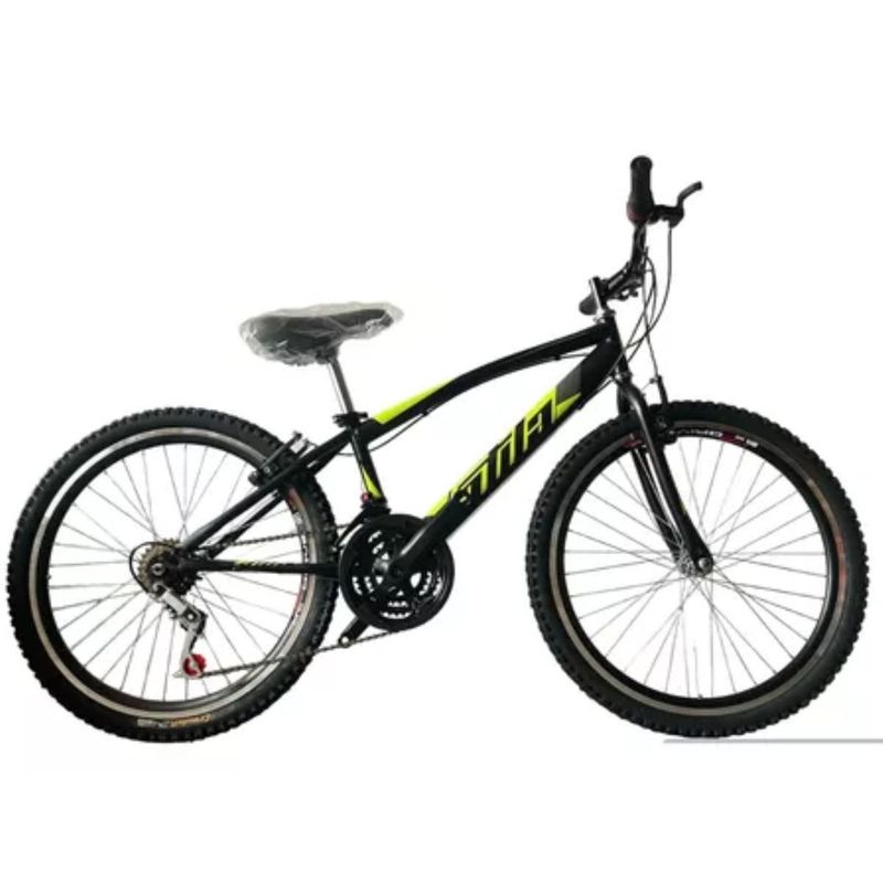 ATILA - Bicicleta Todo Terreno Rin 24 Atila 18 Cambios - Amarillo