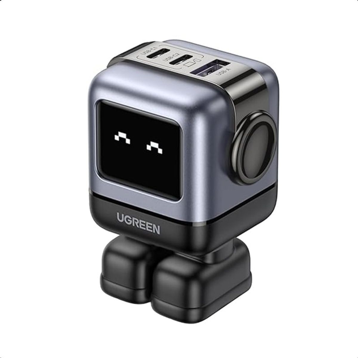 UGREEN - Ugreen Cargador Usb A Y Usb C Rg De 65w Robot Con 3 Puertos Negro