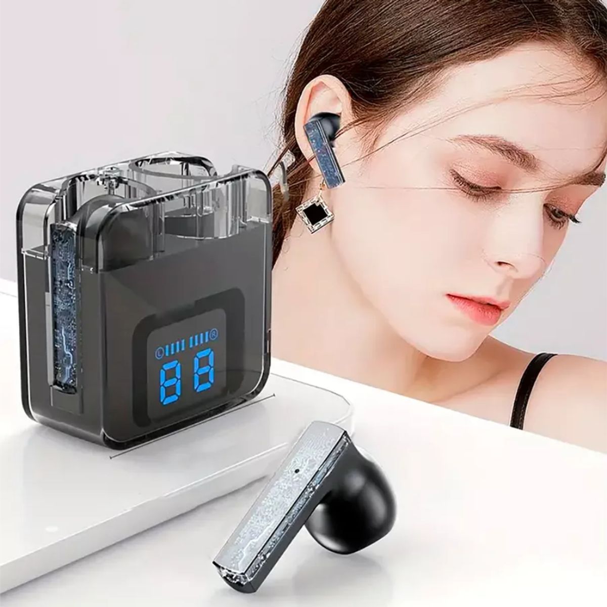GENERICO - Audífonos Bluetooth Recargables Pantalla Led Digital G60