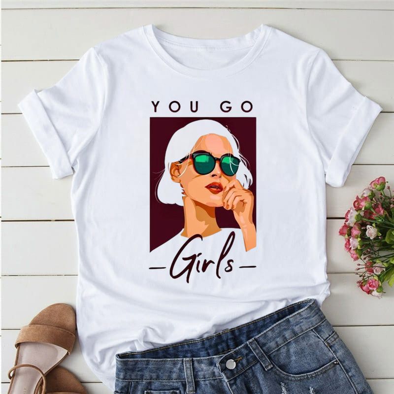 FLORESA - Camiseta Mujer Manga Corta Estampado Floresa