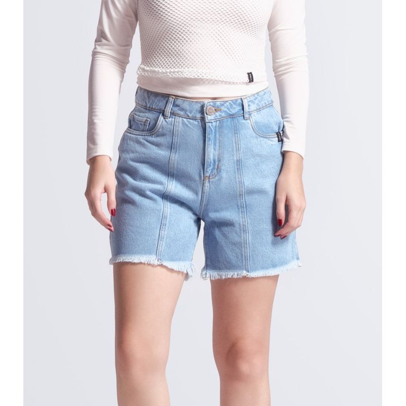 TYPER - Short Denim Con Cortes Typer
