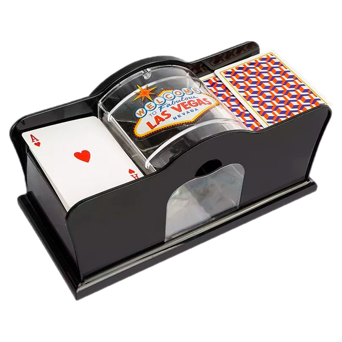 GENERICO - Barajador Mezclador Carta Manivela Las Vegas Semi Automatico