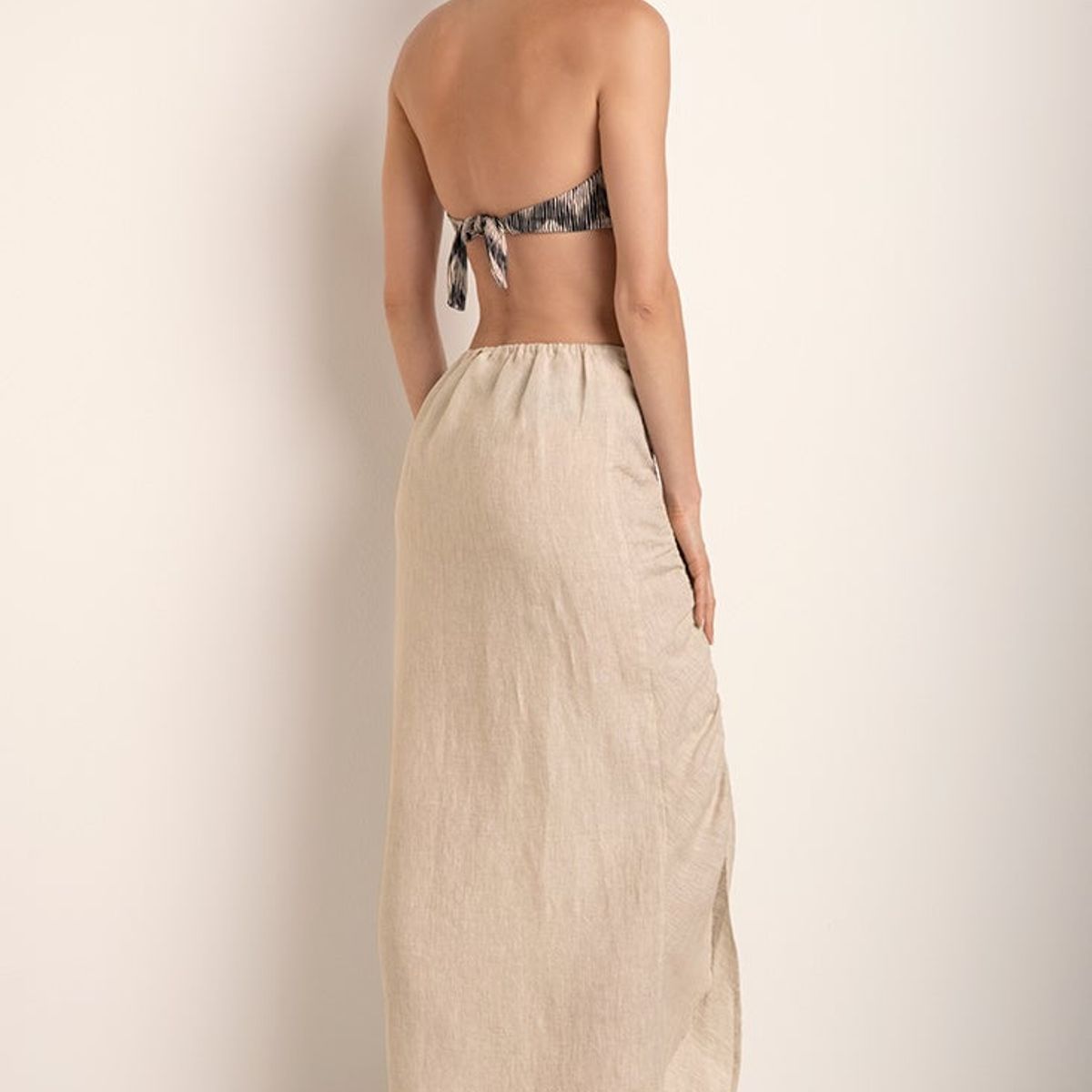 TOUCHE BALNEAIRE - Falda con detalle fruncido y cintura con cordón ajustable