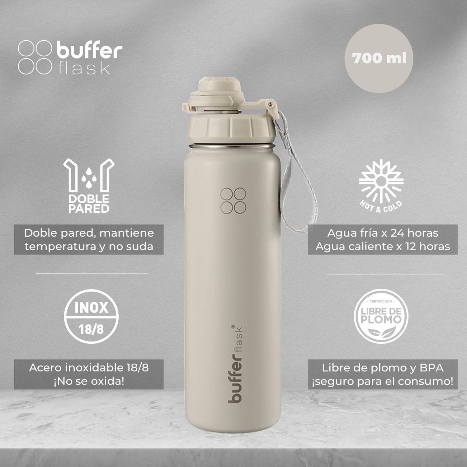 Botella Para Agua Fría Caliente 1.2 L Termo Acero Inoxidable | Bodega Aurrera En Línea
