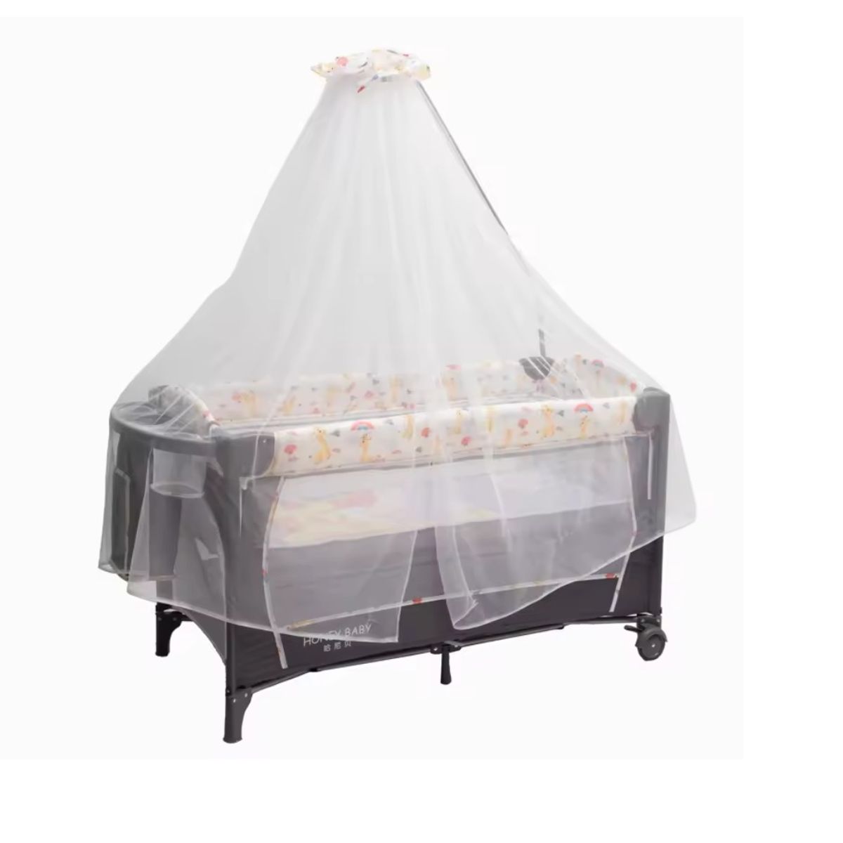 KIDSHOP - Corral Colecho Camping Toldillo Alto Musical P9070-H ROSA