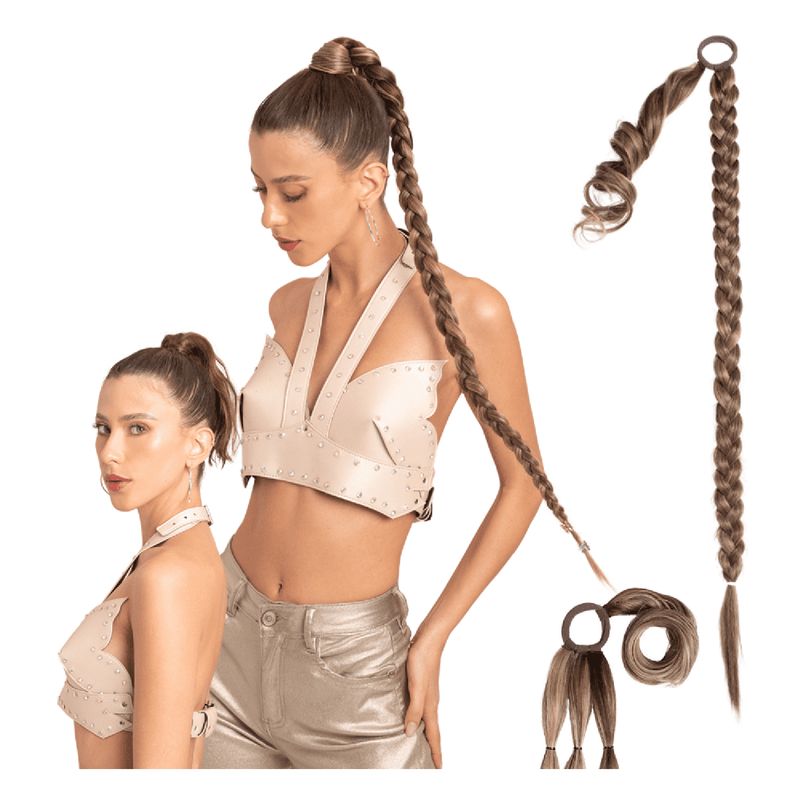 MY DOLL HAIR - Ponytail Trenza Braid It XL 34 pulgadas -  Mix Expresso