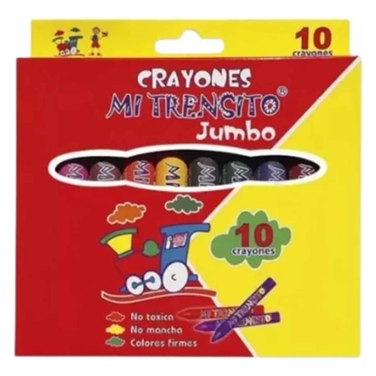 GENERICO - Crayola Crayones Jumbo Mi Trensito * 10 Colores X 3 Caja