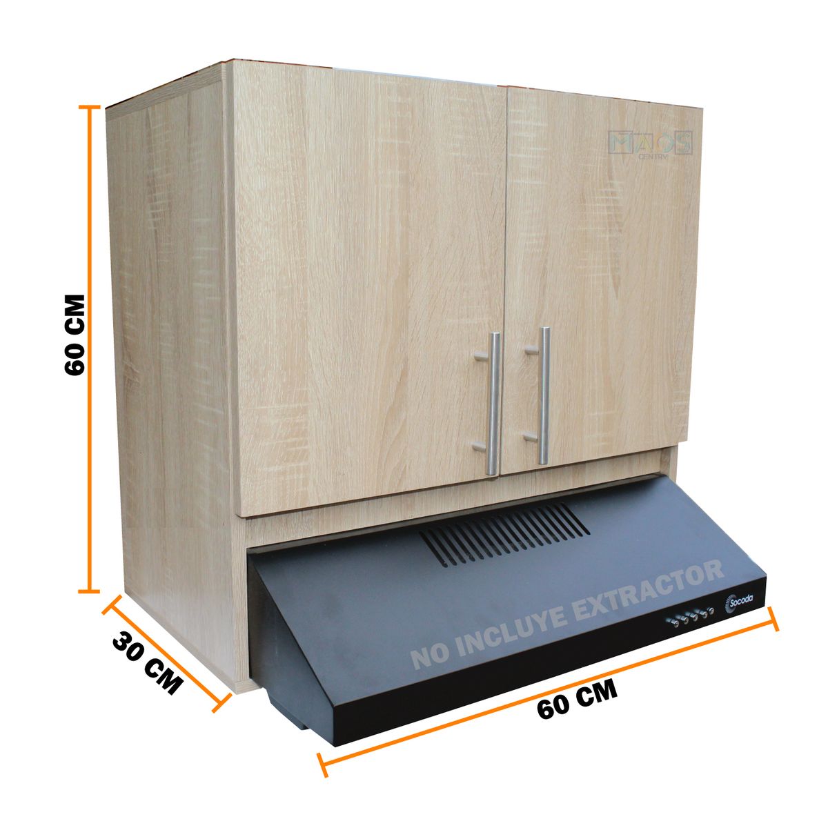 MAOS - MUEBLE COCINA EN MADERA PARA ESTRACTOR