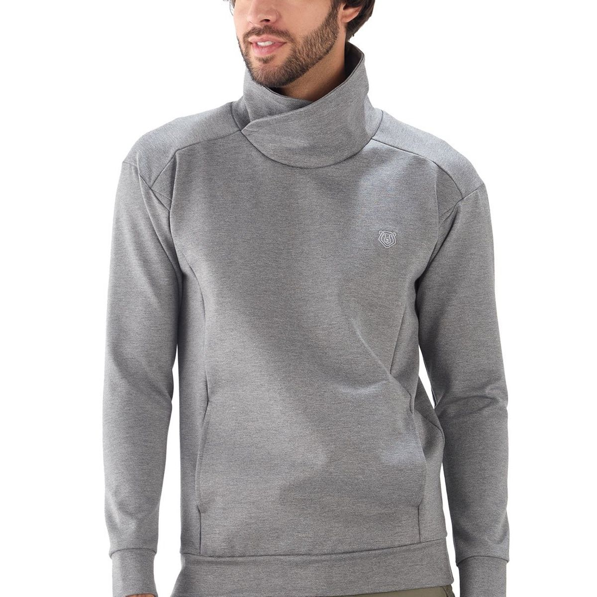 SANTANA - Buzo Hombre Bariloche Gris Medio